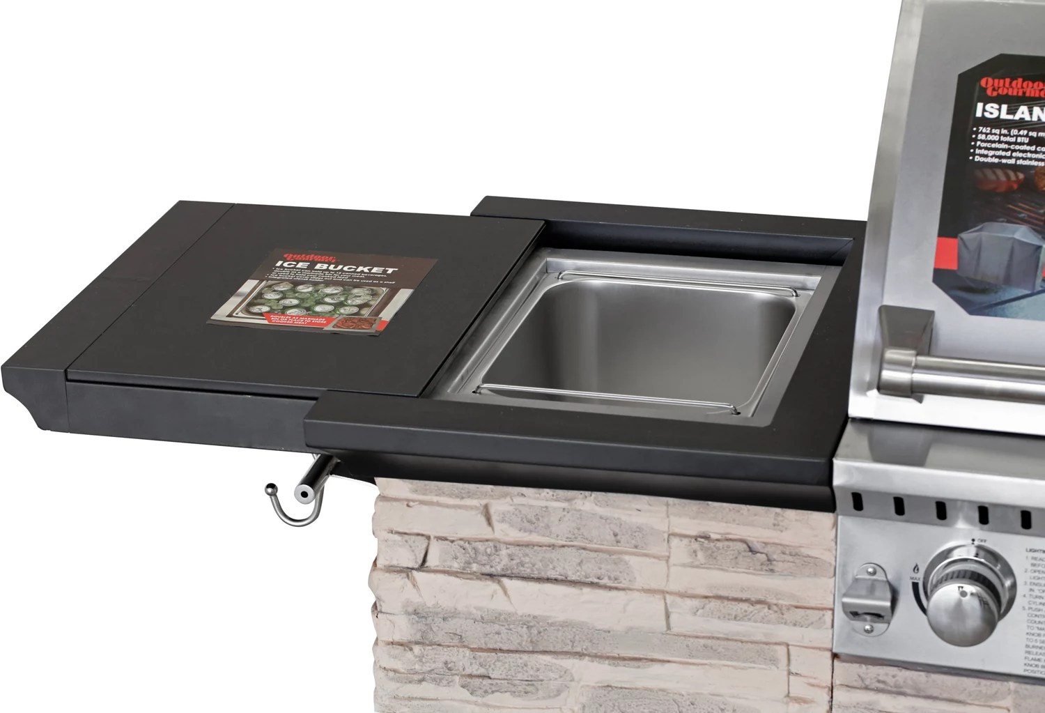 Outdoor Gourmet 5Burner Cut Stone Island Grill Academy