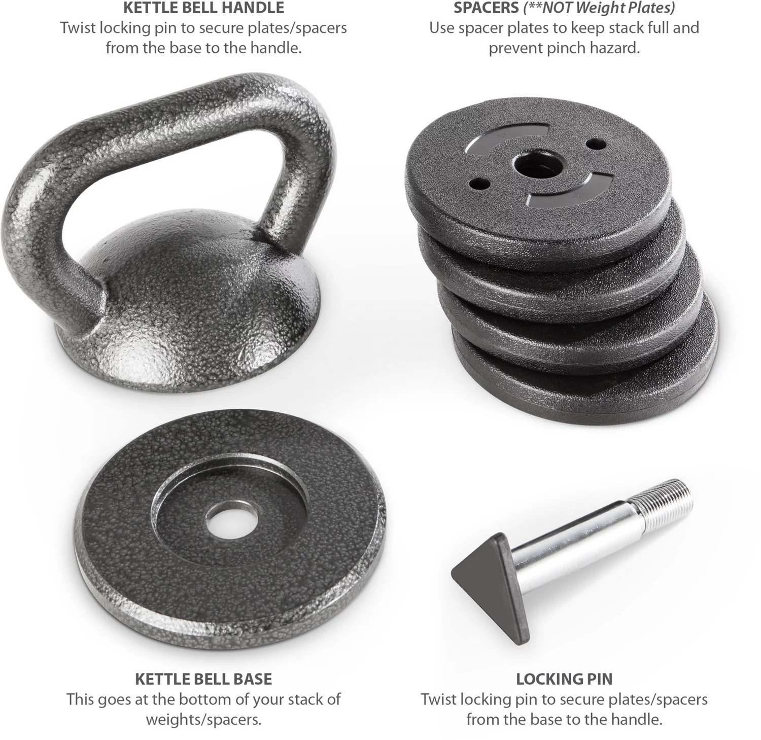 Apex 15lb50lb Adjustable Kettlebell Academy