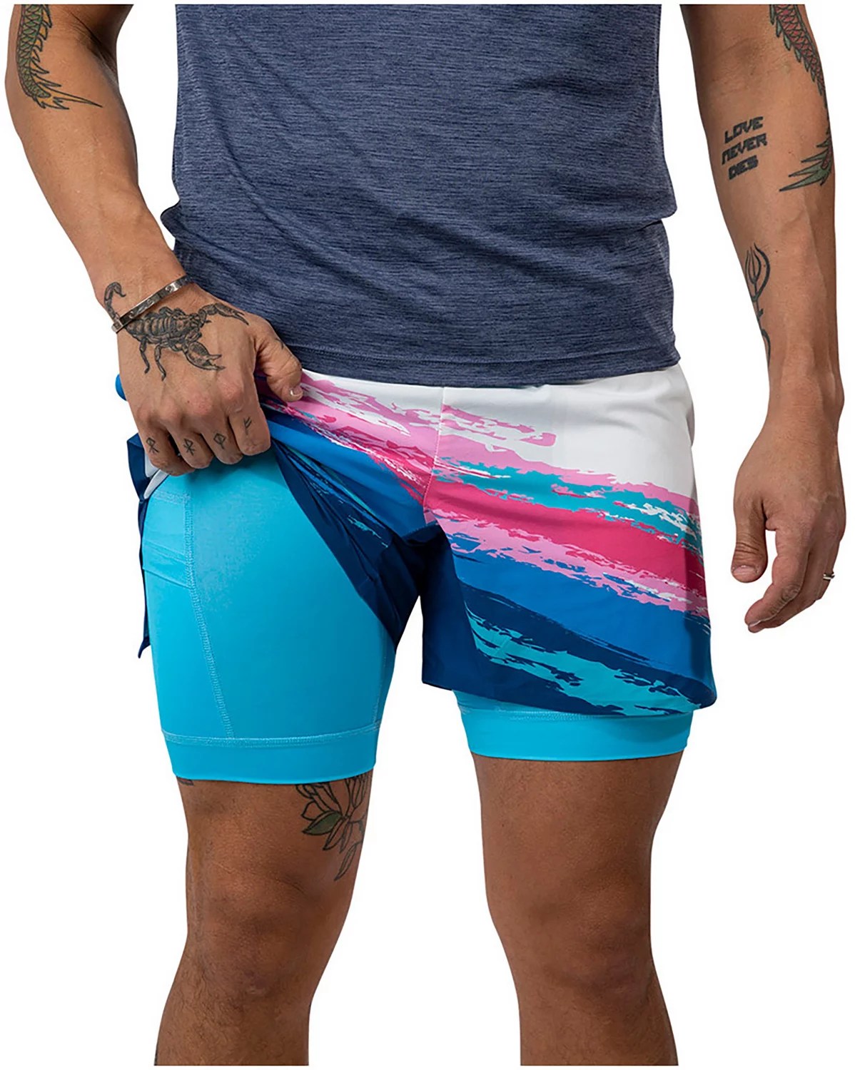 Chubbies Men's Retro Workout Training Shorts 5.5 in Academy