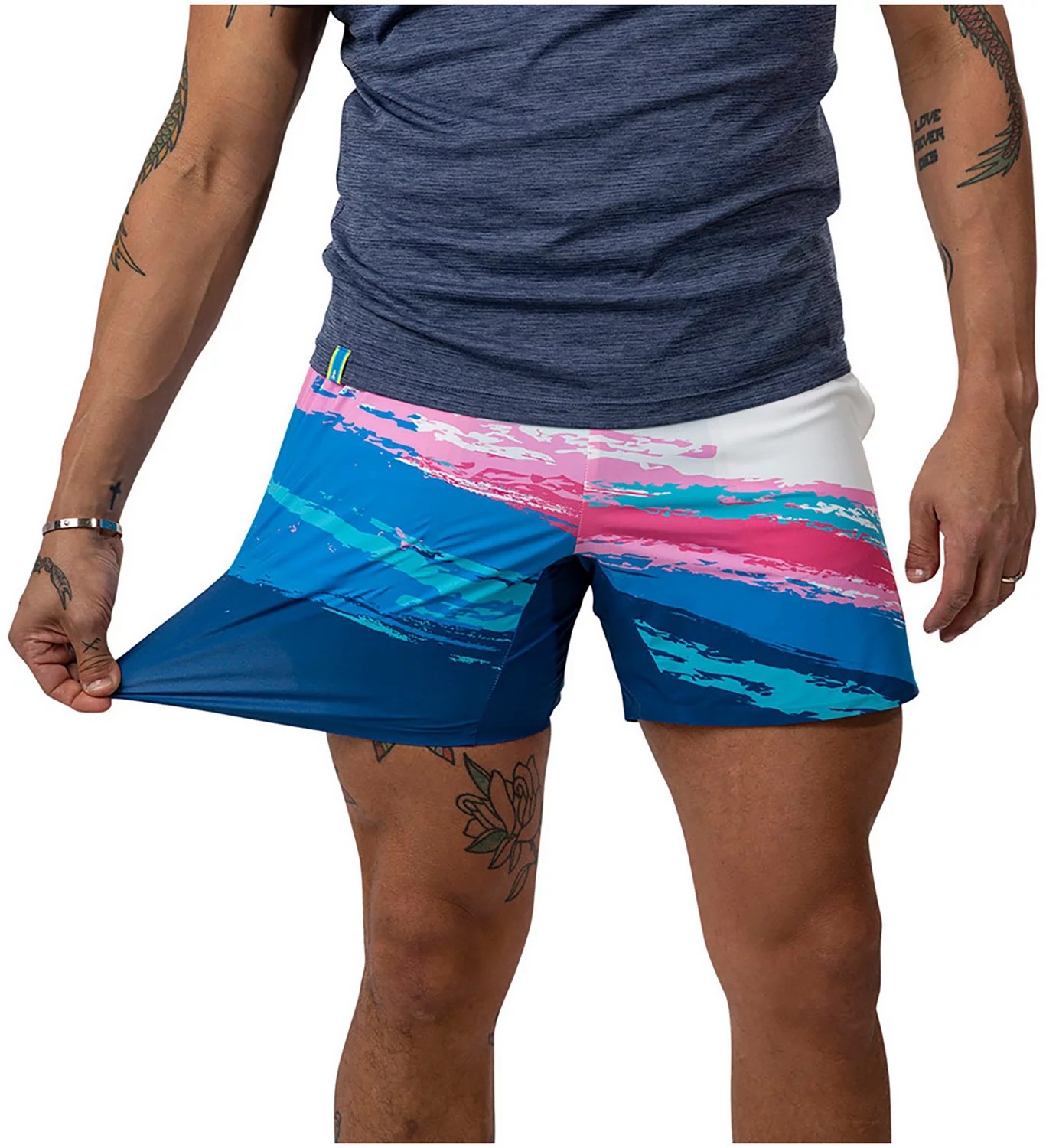 Chubbies Men's Retro Workout Training Shorts 5.5 in Academy