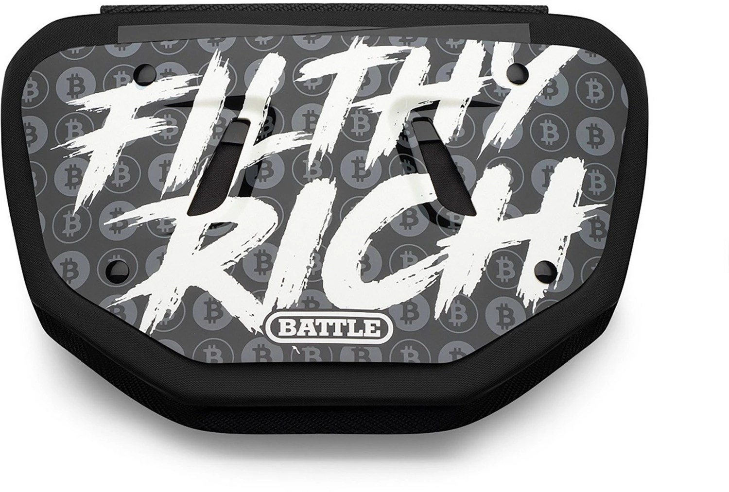 Battle Adults' Filthy Rich Football Back Plate Academy