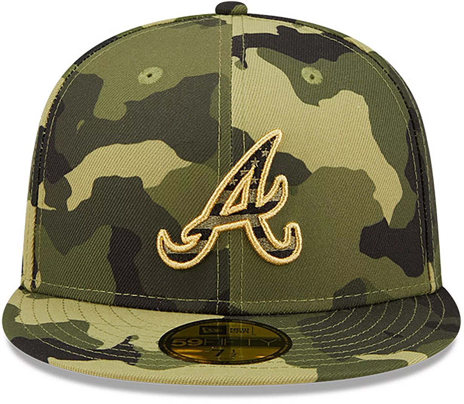 New Era Men's Atlanta Braves Camo AFD Fitted 59FIFTY Cap Academy