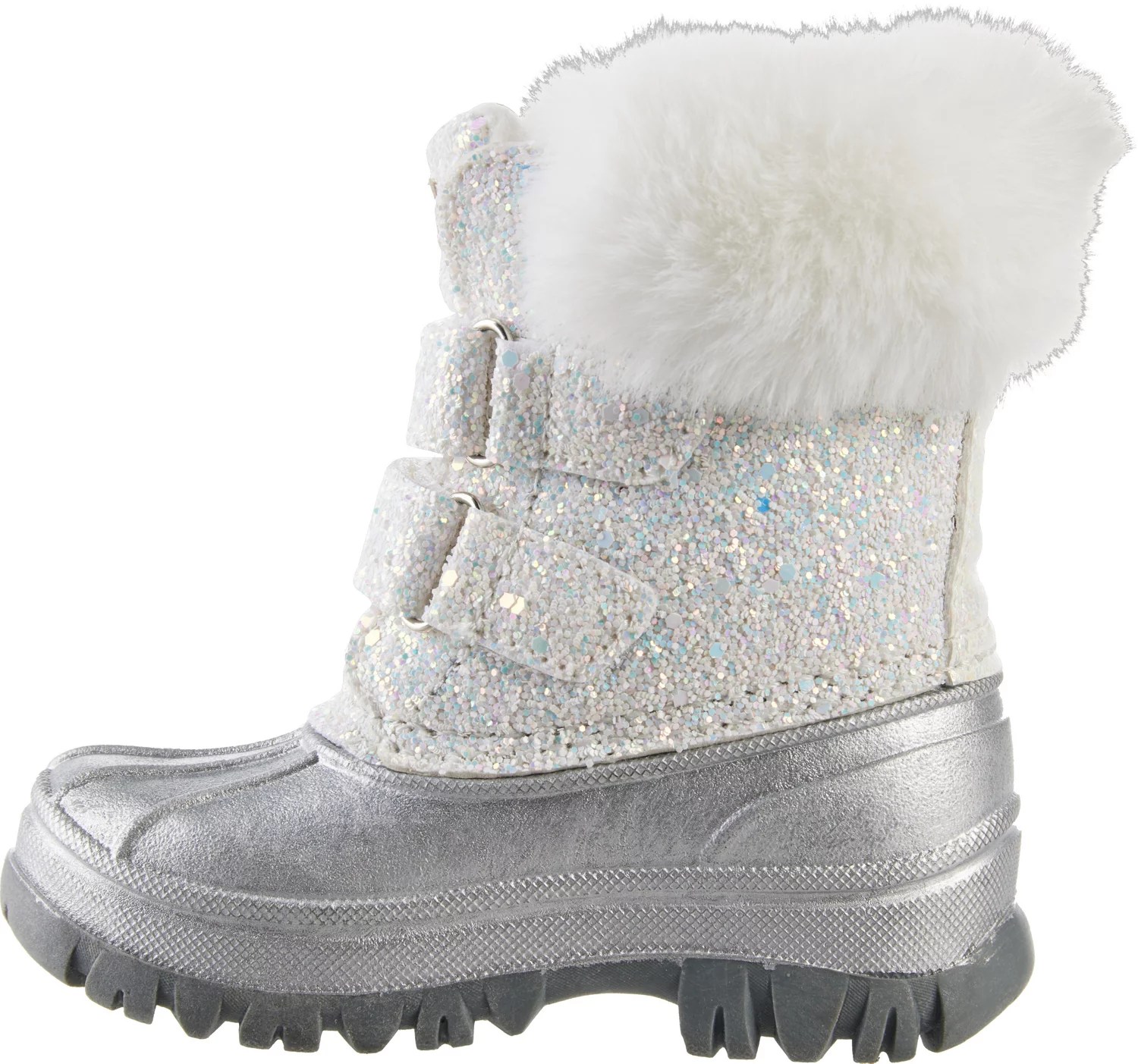 Magellan Outdoors Toddler Girls’ Glitter HookandLoop Closure Faux Fur