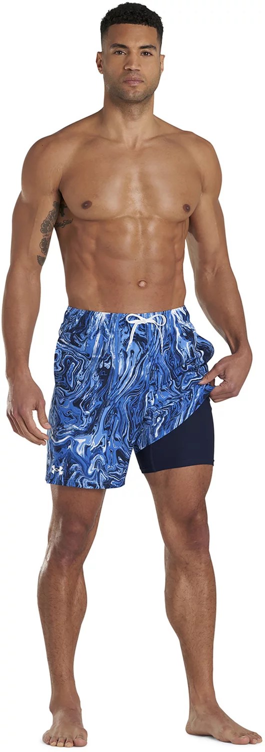 Under Armour Men's Tie Dye Compression Swim Shorts Academy