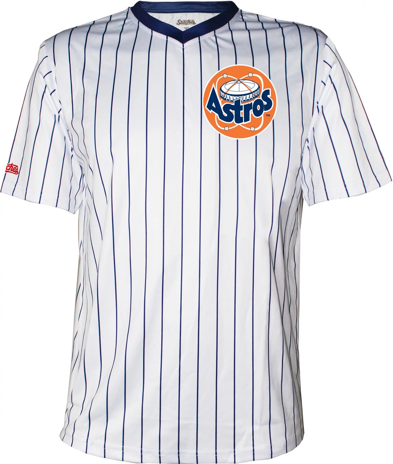 Stitches Boys' Houston Astros Pinstripe Sublimated Jersey Academy
