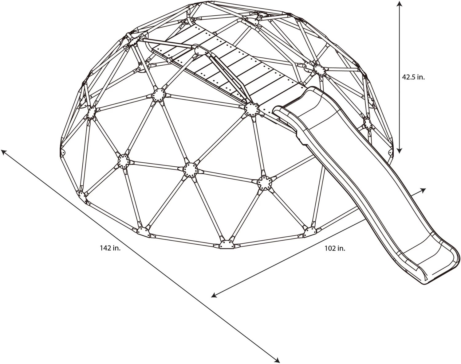 Sportspower Dome Climber with Slide Academy