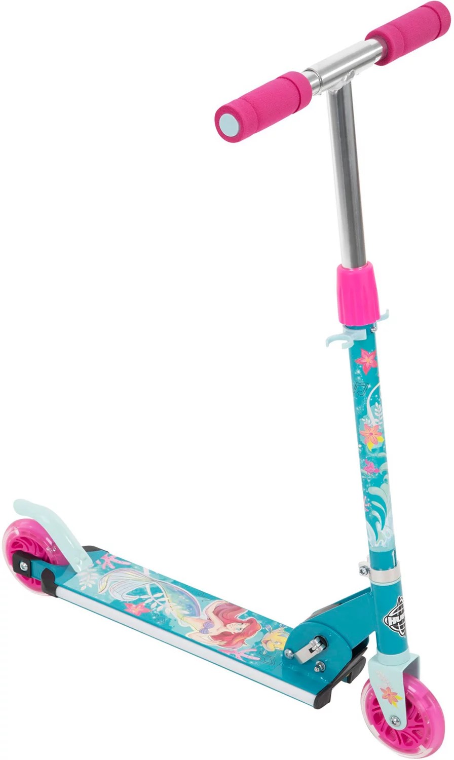 Huffy Disney Girls’ The Little Mermaid ElectroLight Inline Scooter