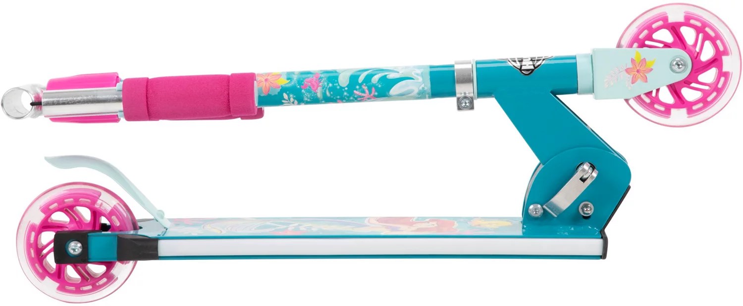 Huffy Disney Girls’ The Little Mermaid ElectroLight Inline Scooter Academy