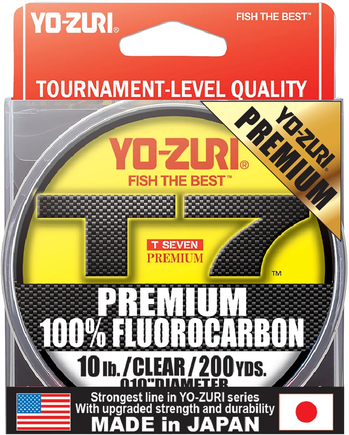YoZuri T7 Premium Fluorocarbon 200 yd Fishing Line Spool Academy