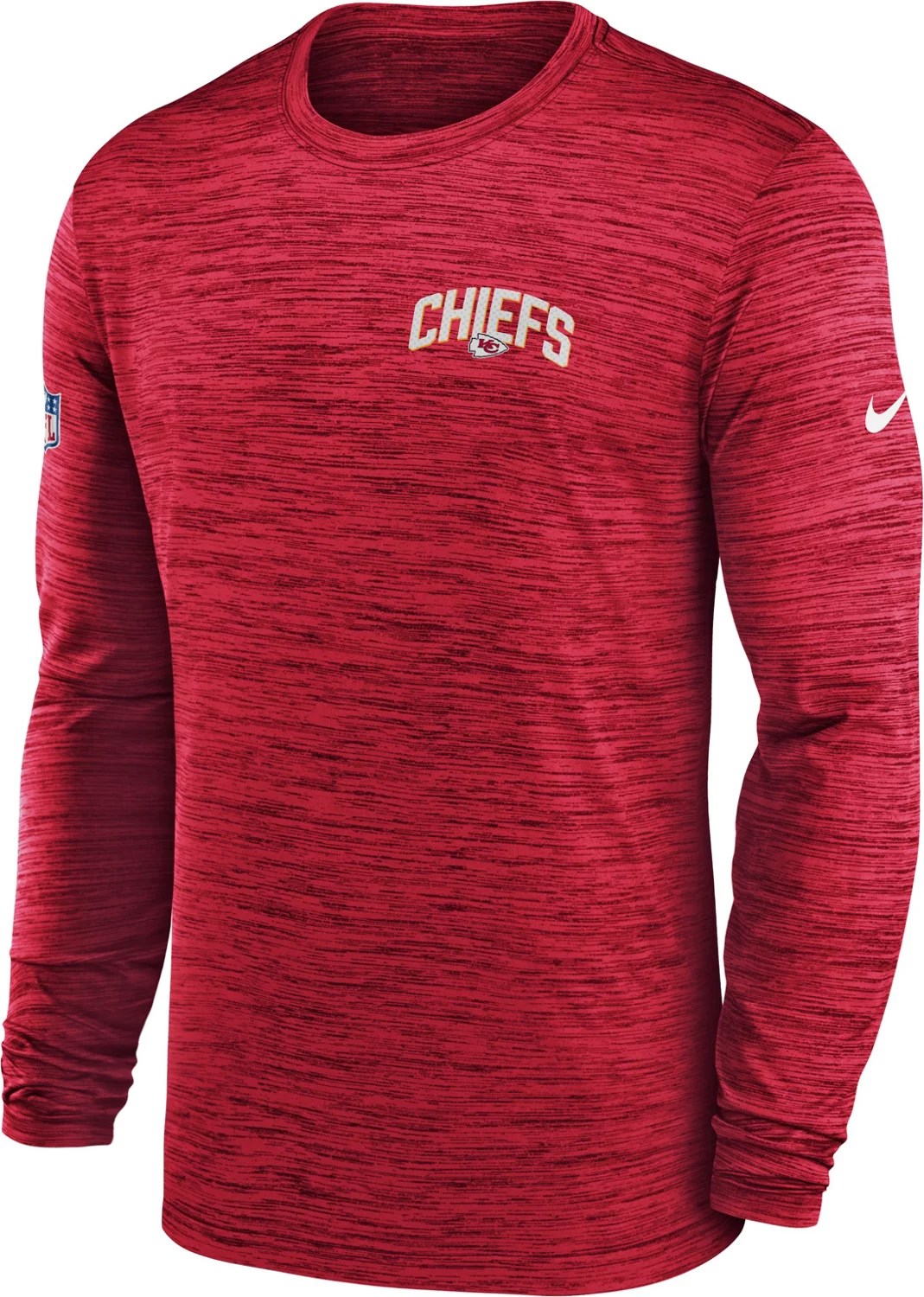 Nike Men's Kansas City Chiefs DriFIT Team Velocity Long Sleeve Tshirt