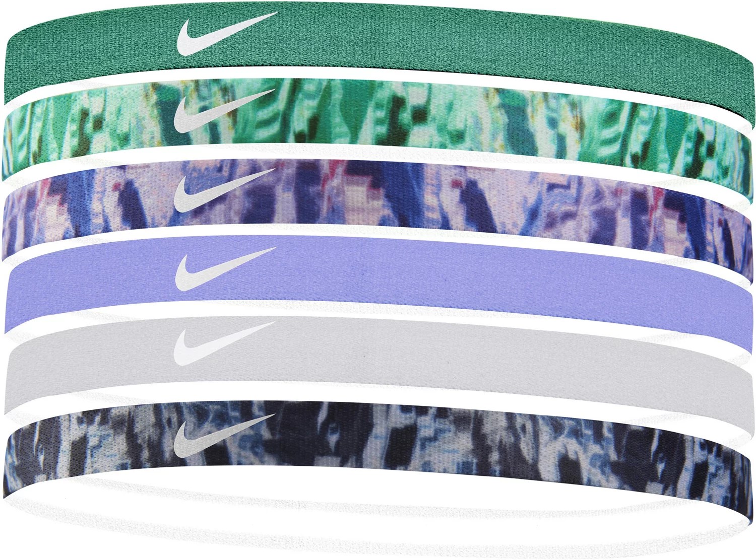 Nike Women's Printed Headbands 6Pack Academy