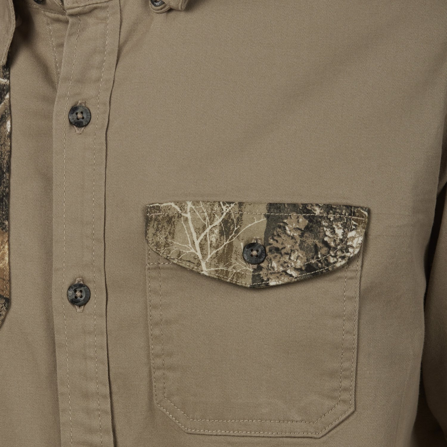 Magellan Outdoors Men's HuntGear Realtree Edge Pieced Button Down Shirt