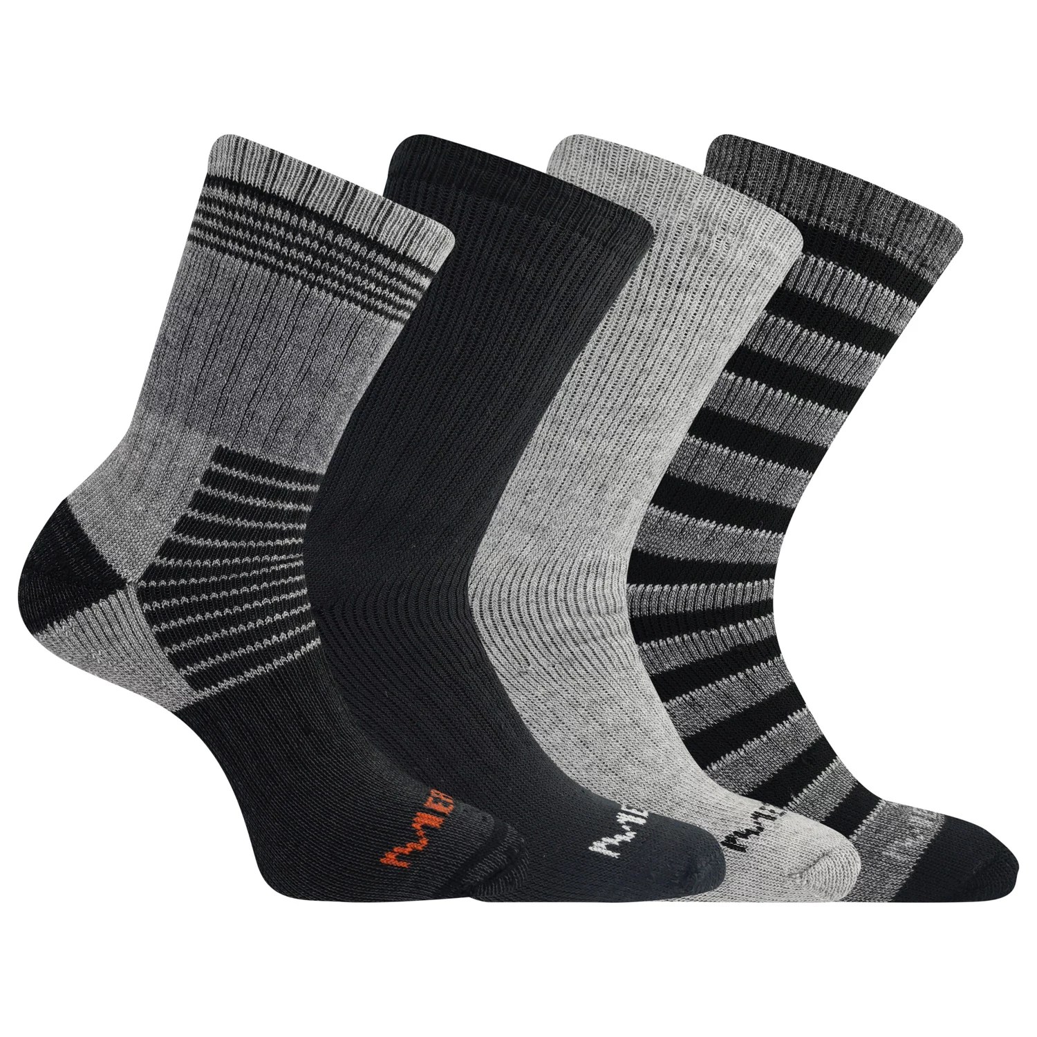 Merrell Men's Thermal Hiking Crew Socks 4 Pack Academy