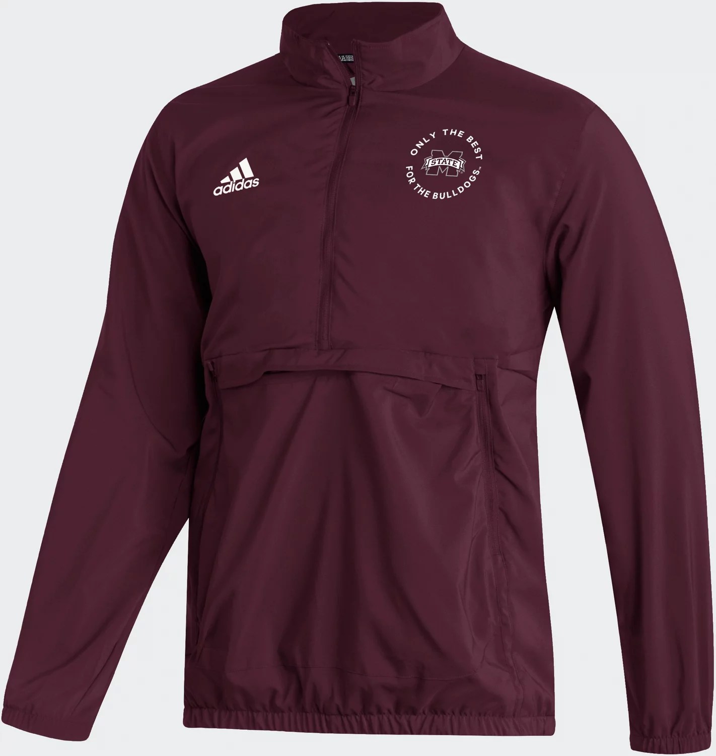 adidas Men's Mississippi State University Stadium Woven 1/4Zip