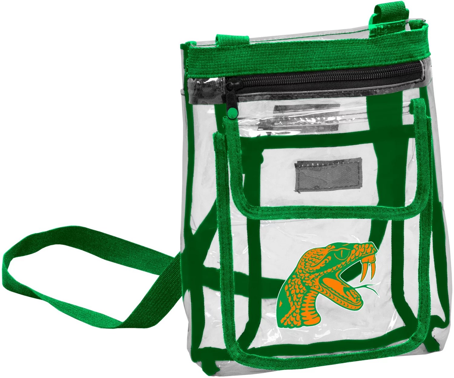 Logo Brands Florida A&M University Clear Crossbody Bag Academy