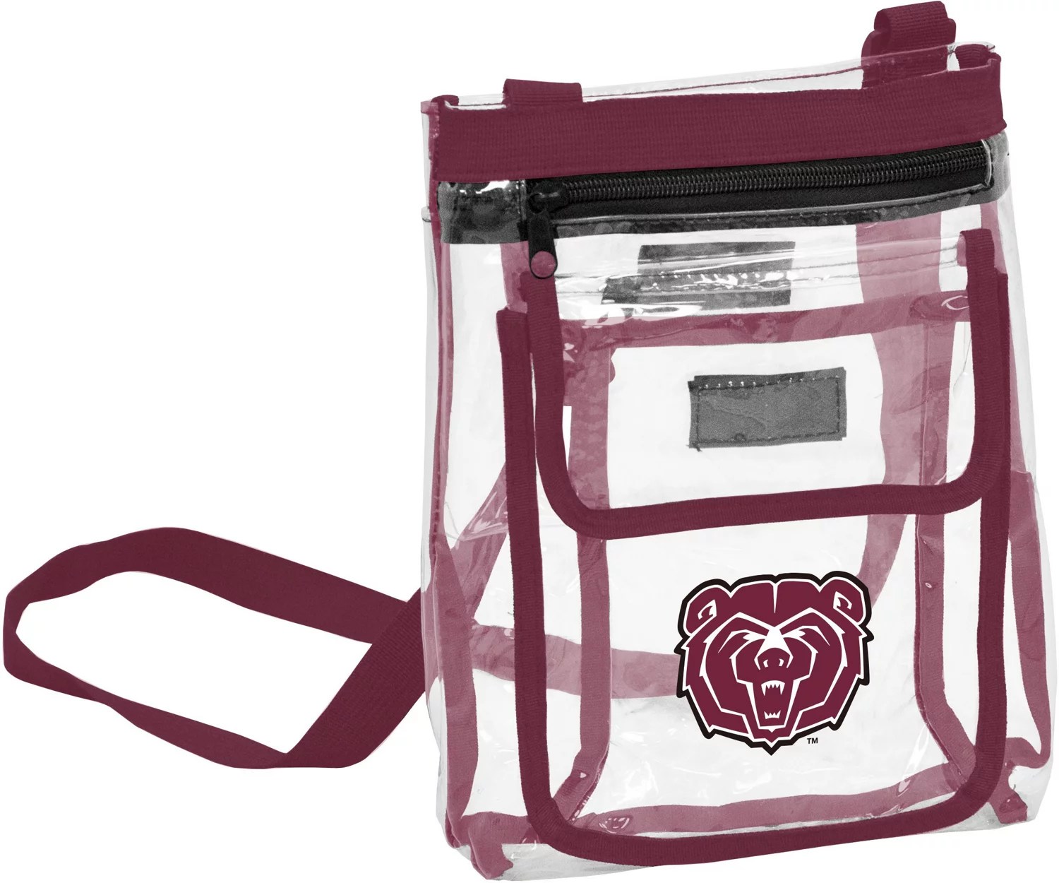 Logo Brands Missouri State University Clear Crossbody Bag Academy