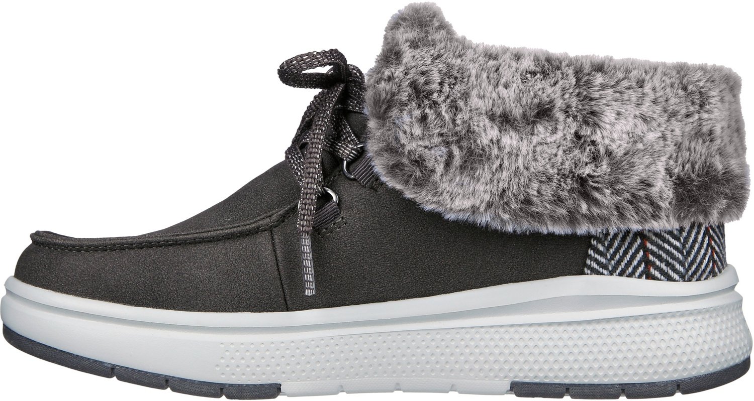 SKECHERS Women's Bobs Skipper Wave Wallabee Lace Up Booties Academy