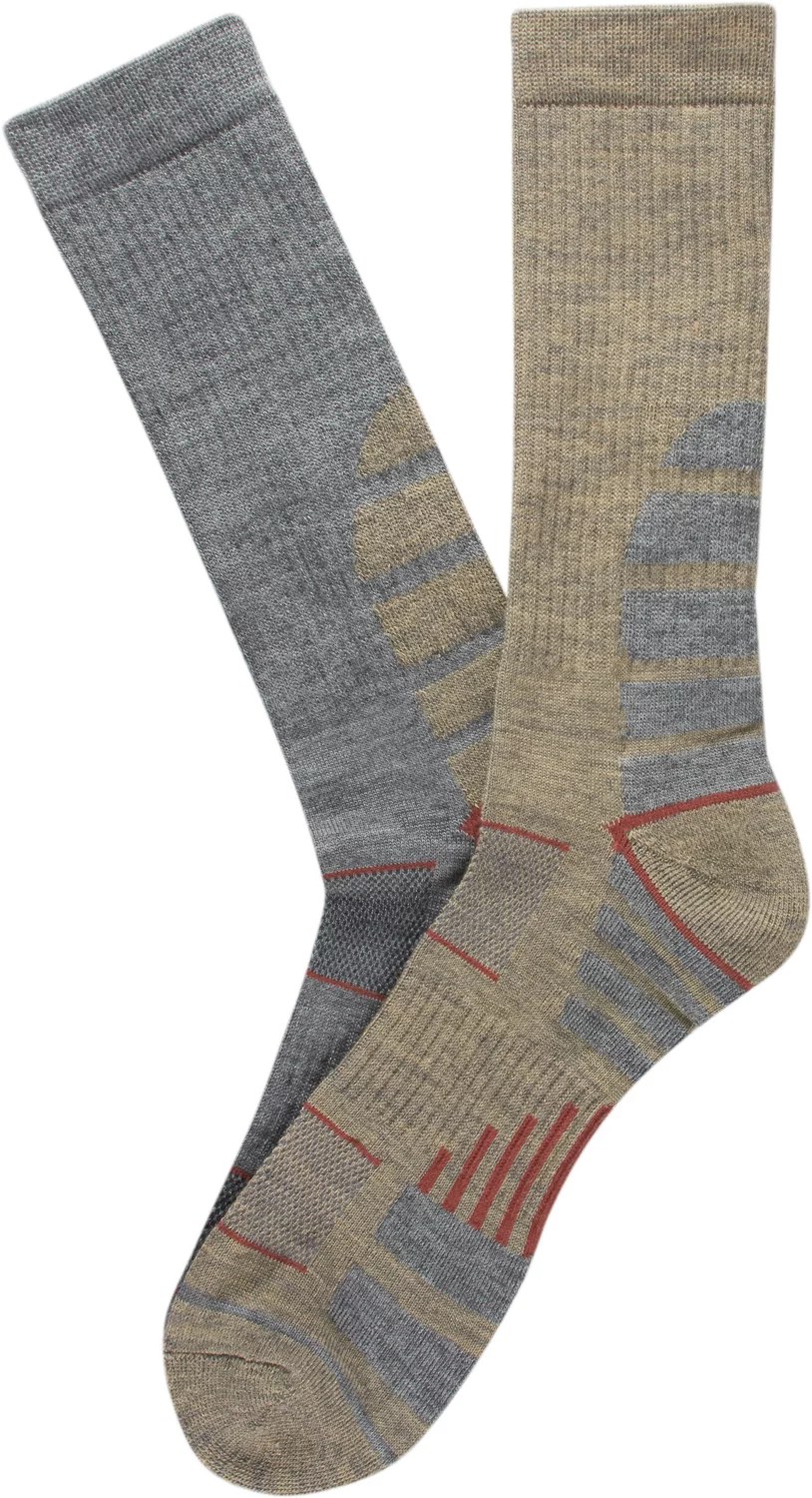 Magellan Outdoors Men's Stripe Crew Socks 2Pack Academy