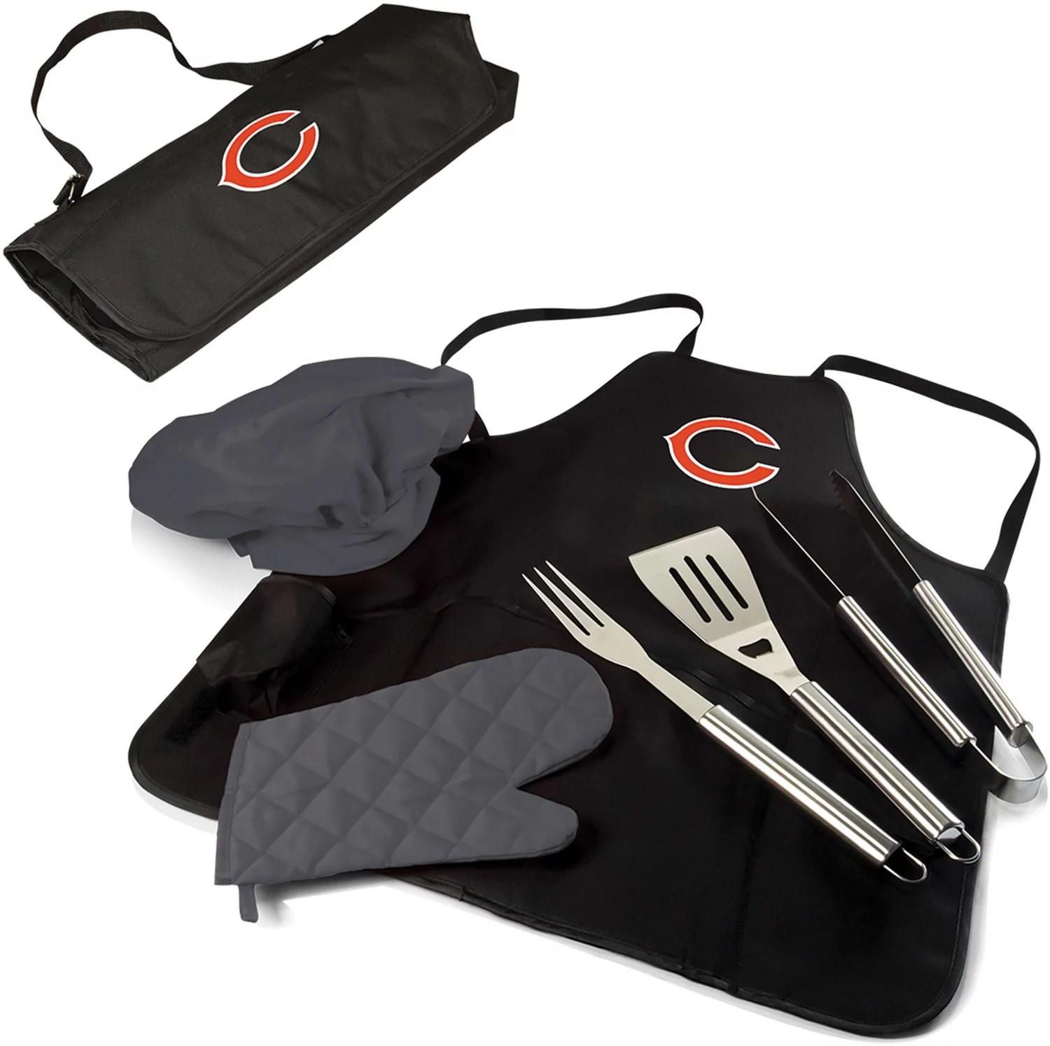 Picnic Time Chicago Bears BBQ Apron Tote Pro Grill Set Academy