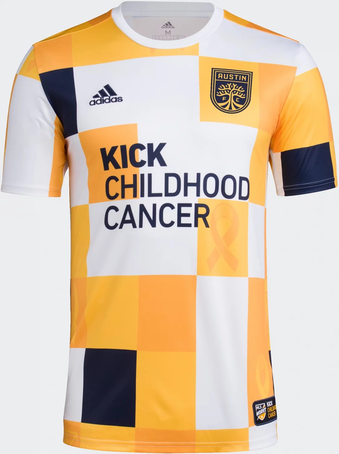 adidas Men's Austin FC 21/22 Prematch Kick Childhood Cancer Jersey