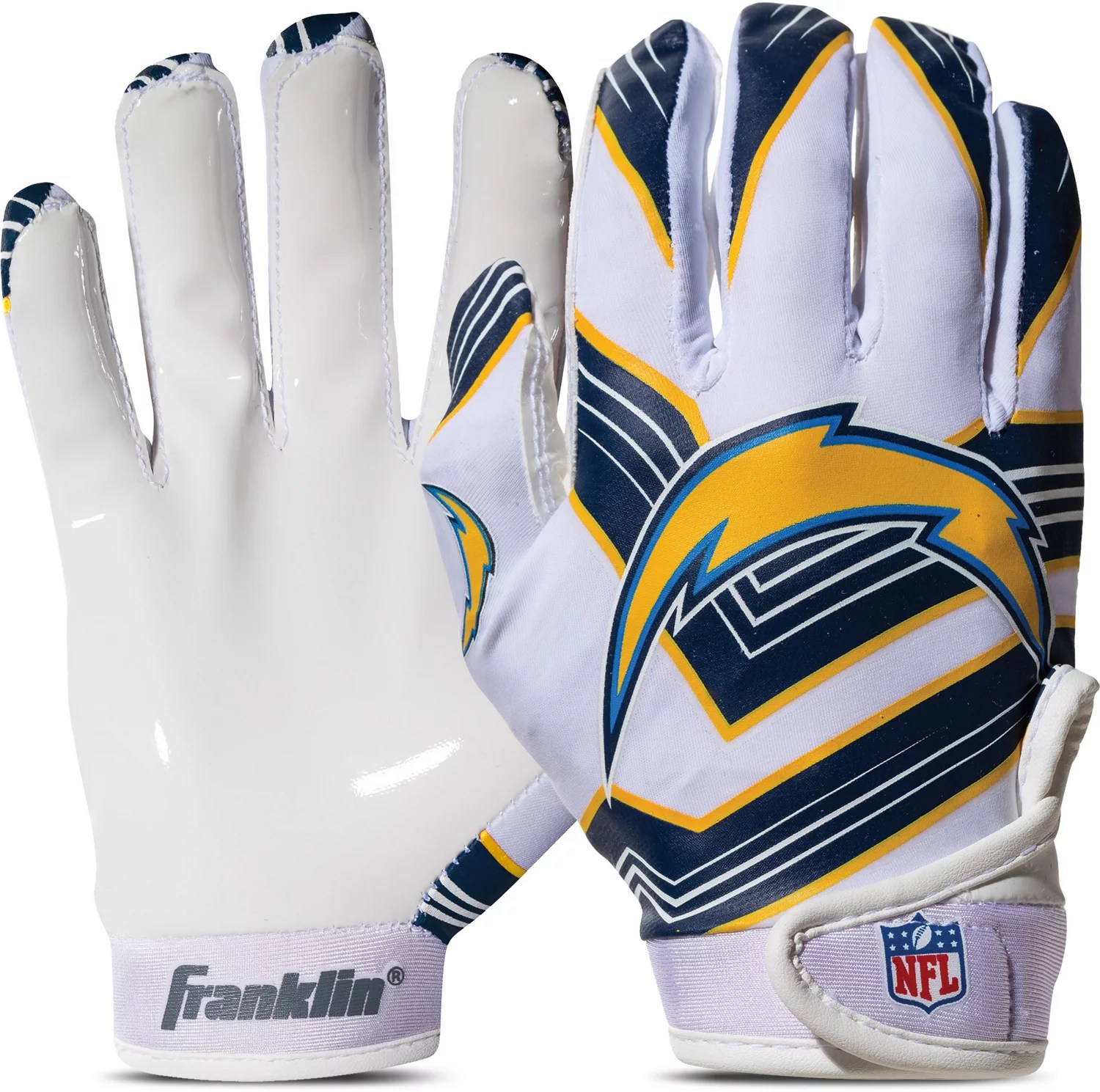 Franklin Los Angeles Chargers Youth NFL Football Receiver Gloves Academy