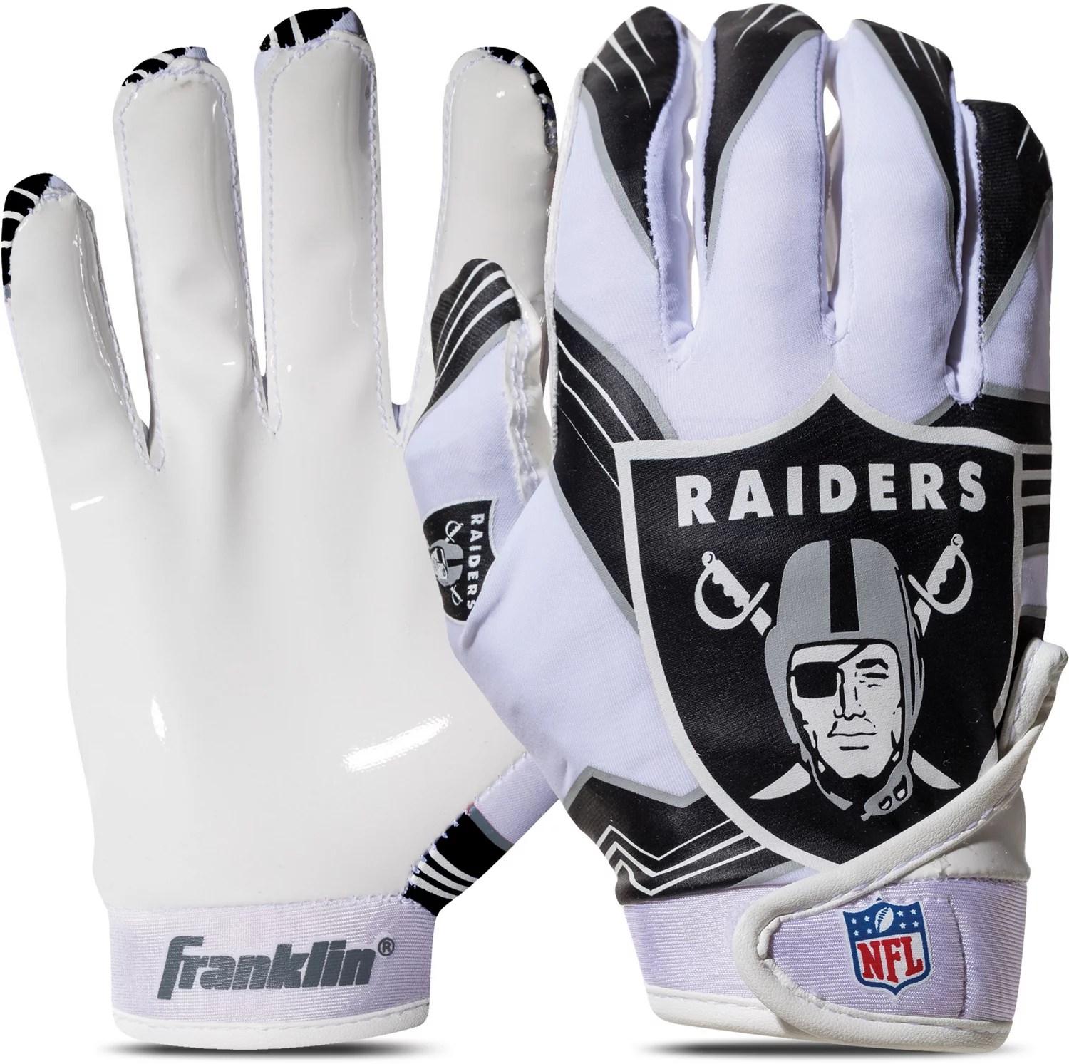 Franklin Oakland Raiders Youth NFL Football Receiver Gloves Academy