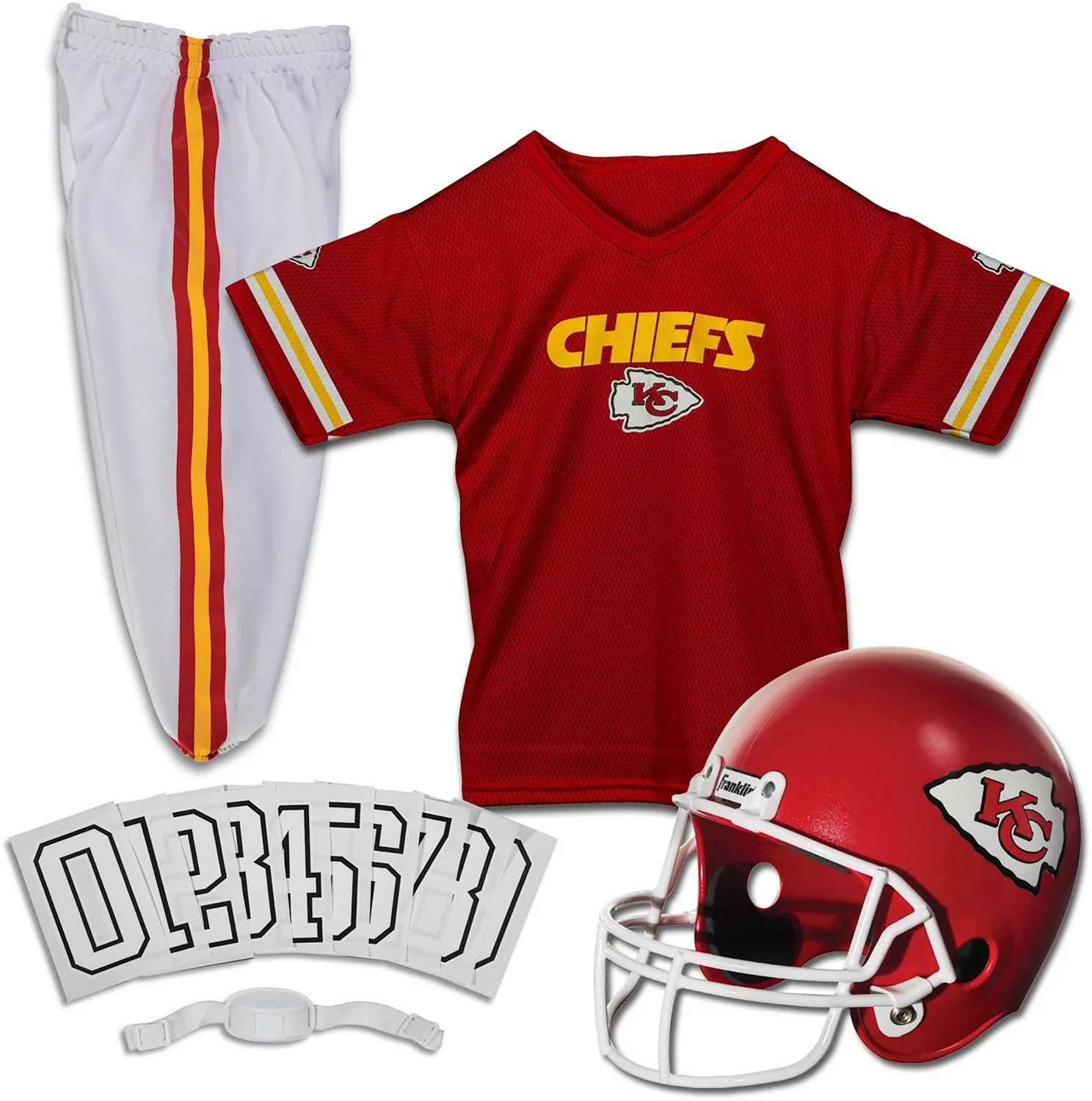 Franklin Youth Kansas City Chiefs Deluxe Football Uniform Set Academy