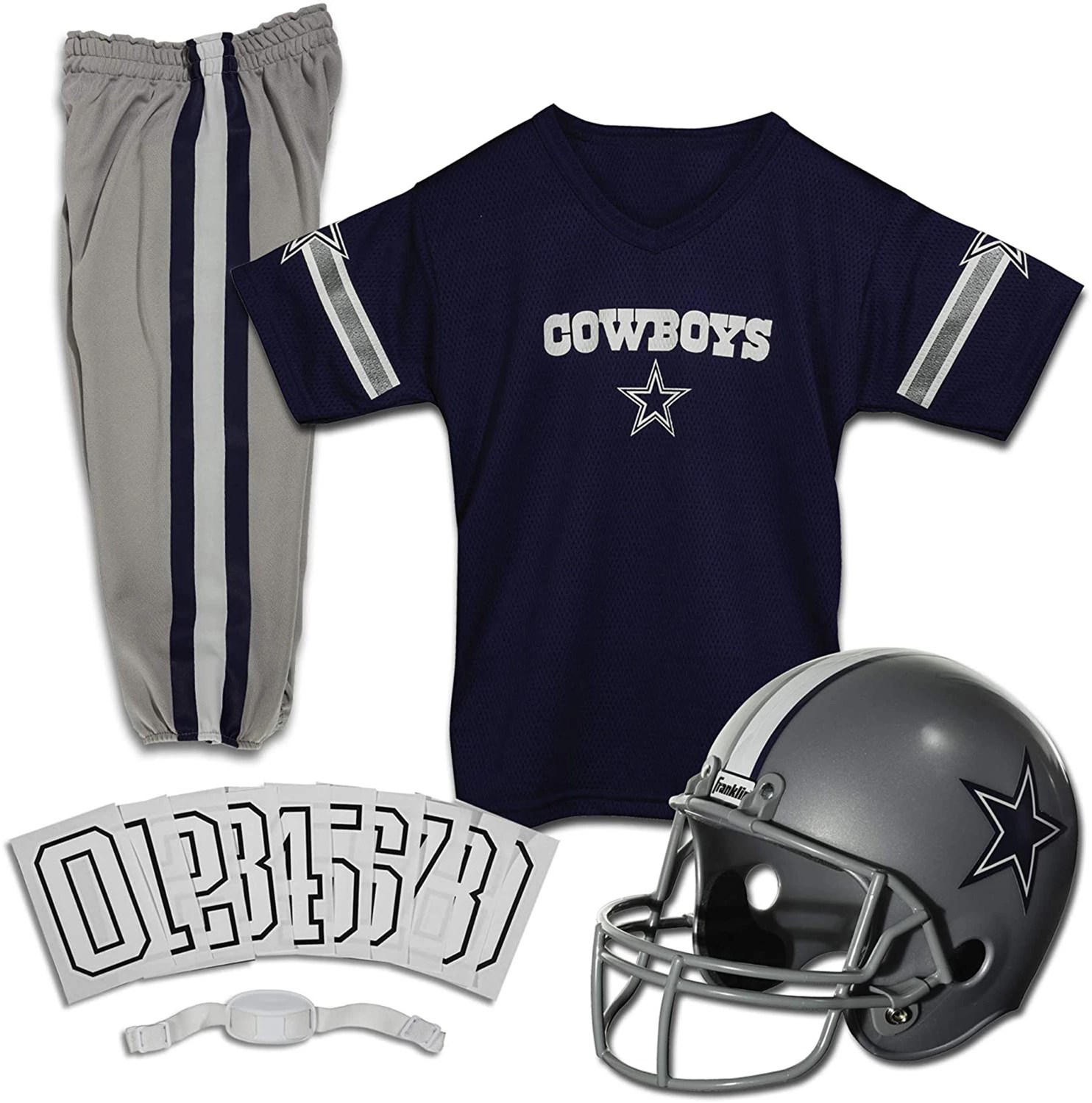 Franklin Youth Dallas Cowboys Deluxe Football Uniform Set Academy