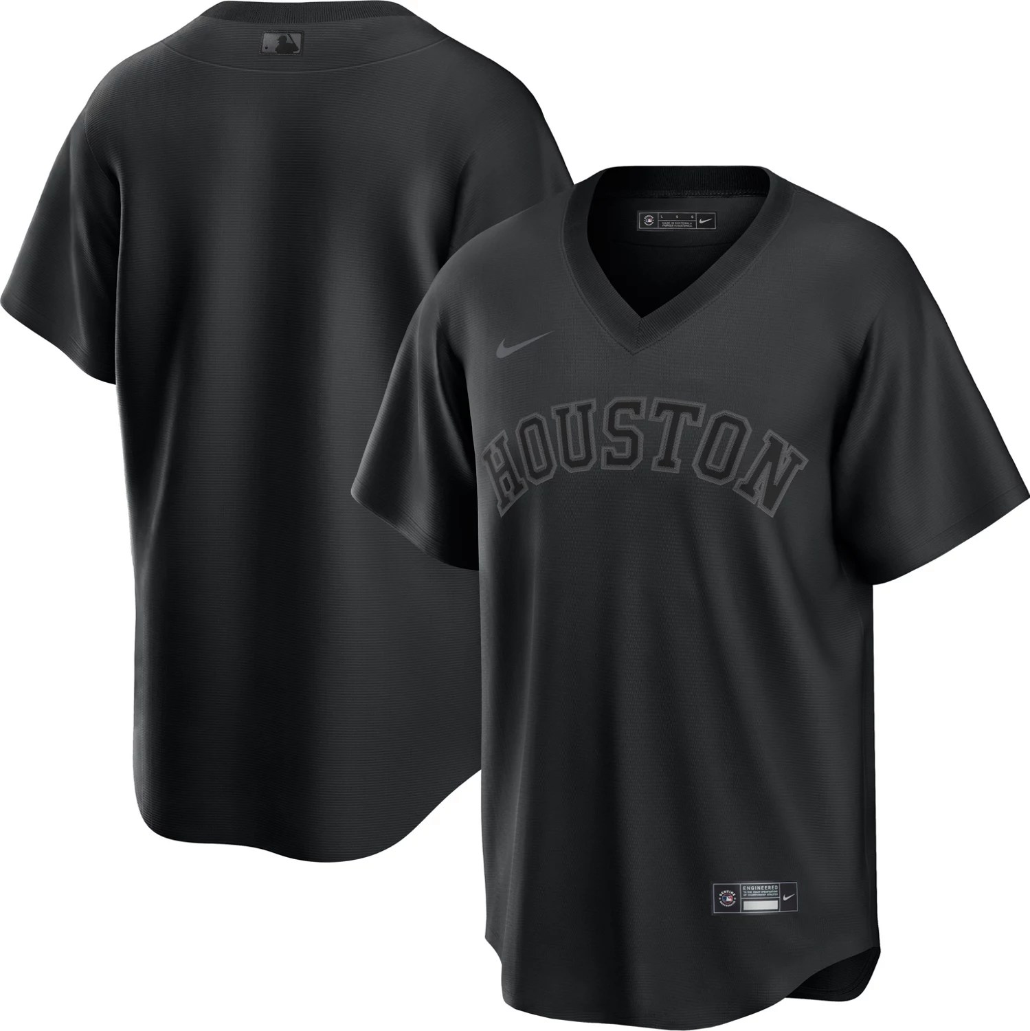 Nike Men's Houston Astros Pitch Black Replica Jersey Academy