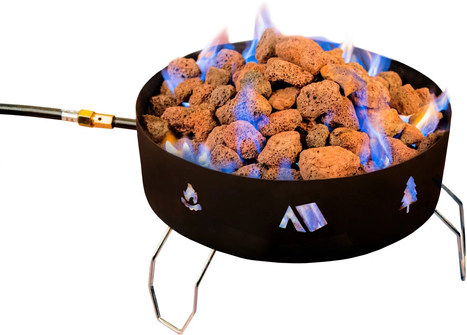 Stansport Propane Fire Pit with Lava Rocks | Academy