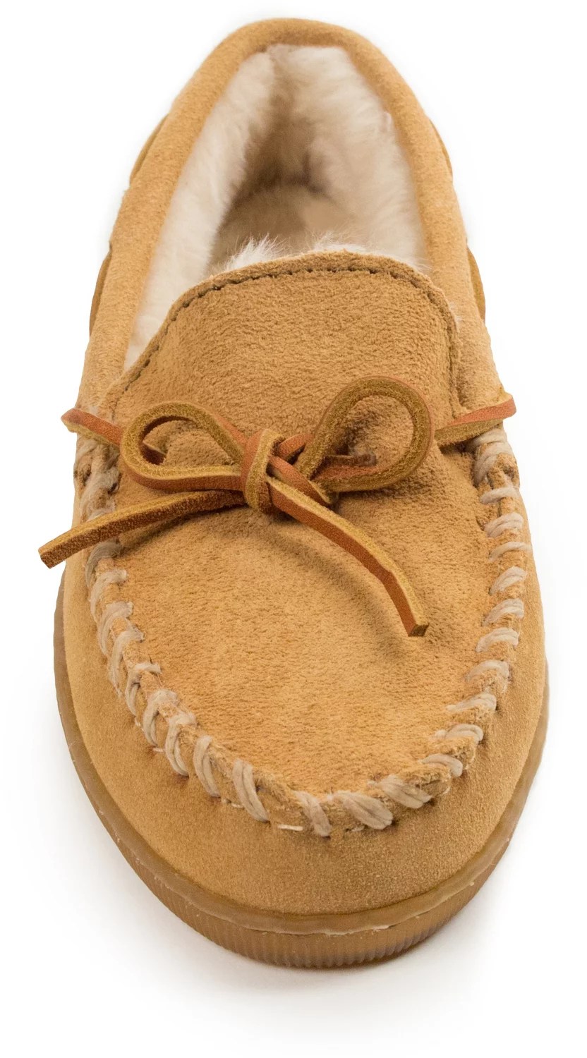 Women’s PileLined Hardsole Moccasin Slippers Academy