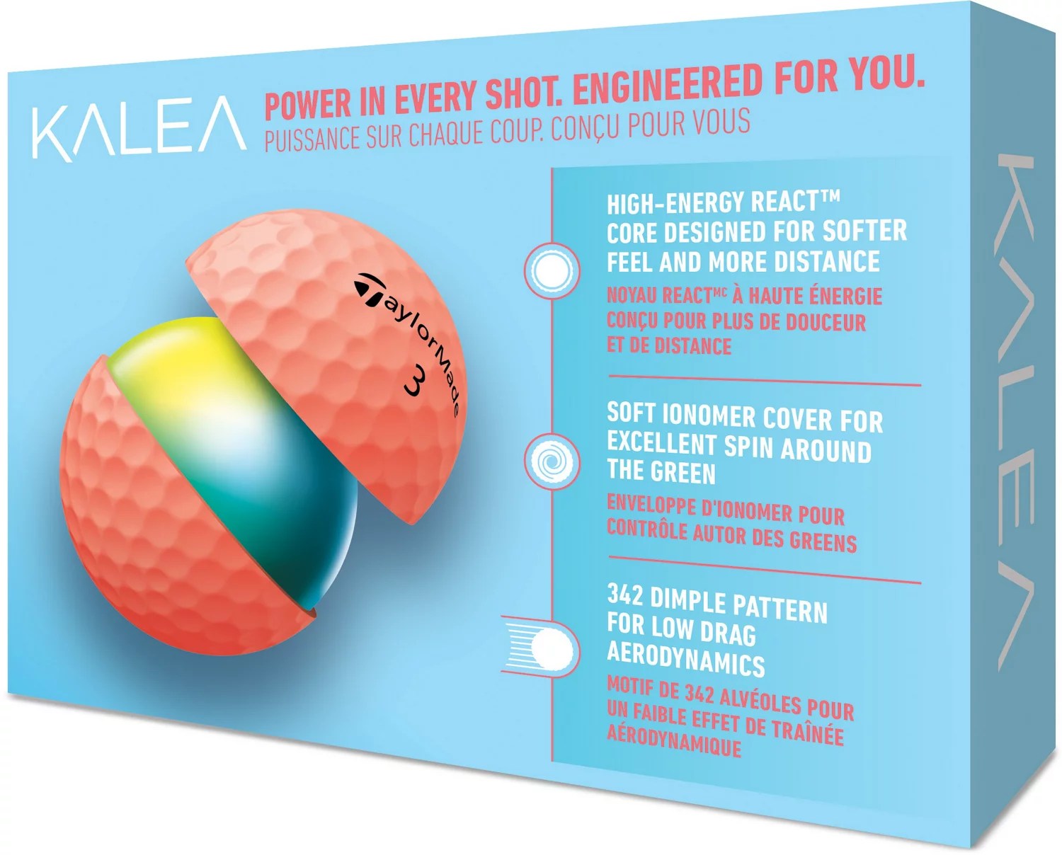 TaylorMade Women’s 2022 Kalea Matte Golf Balls 12Pack Academy