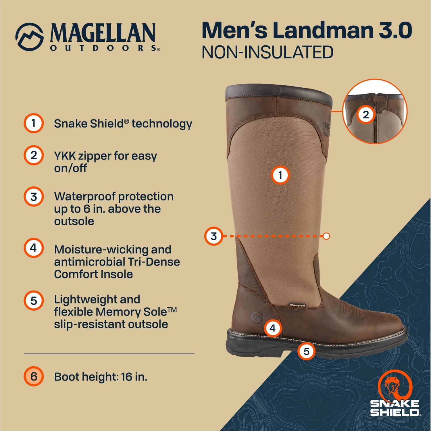 Magellan Outdoors Men's Landman 3.0 Hunting Boots Academy