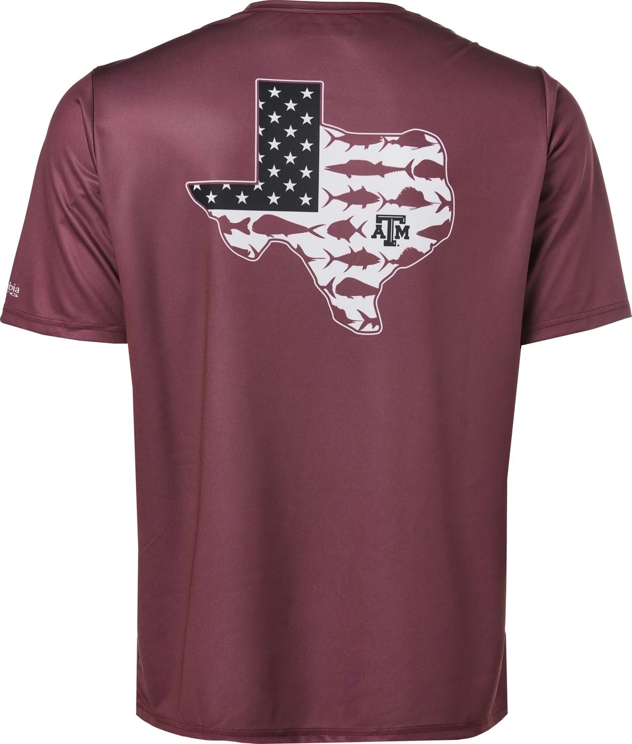 Columbia Sportswear Men's Texas A&M University Flag Terminal Tackle Short Sleeve Shirt Academy