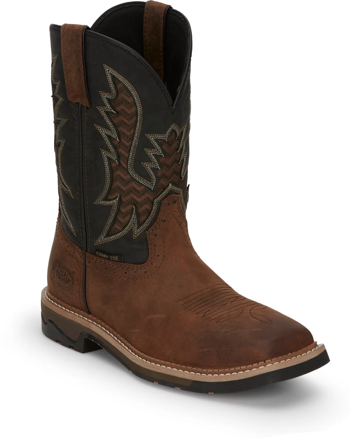 Justin Men’s Stampede Bolt Composite Toe Work Boots Academy