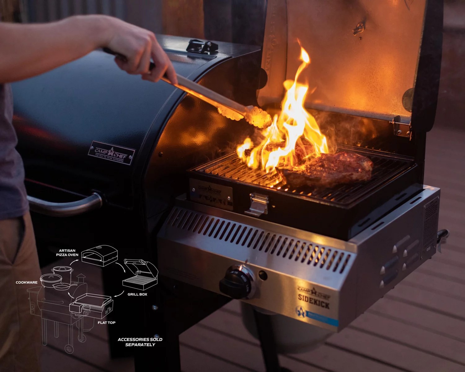 Camp Chef Sidekick Side Burner w/ Griddle Academy