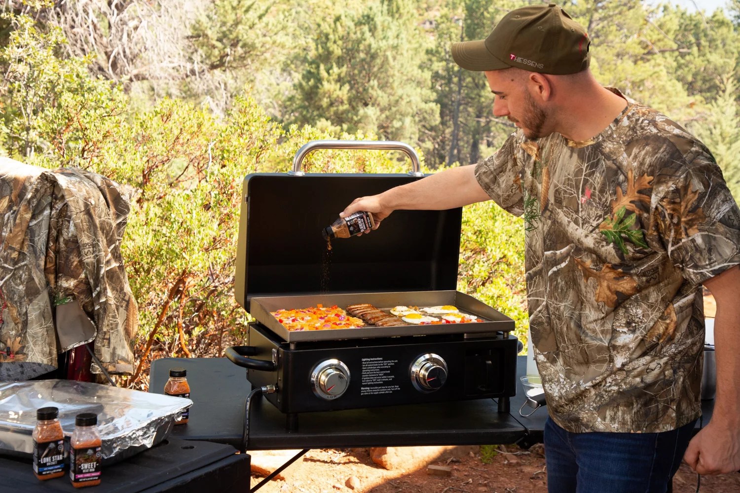 Pit Boss Sportsman Portable Tabletop 2 Burner Gas Griddle Academy