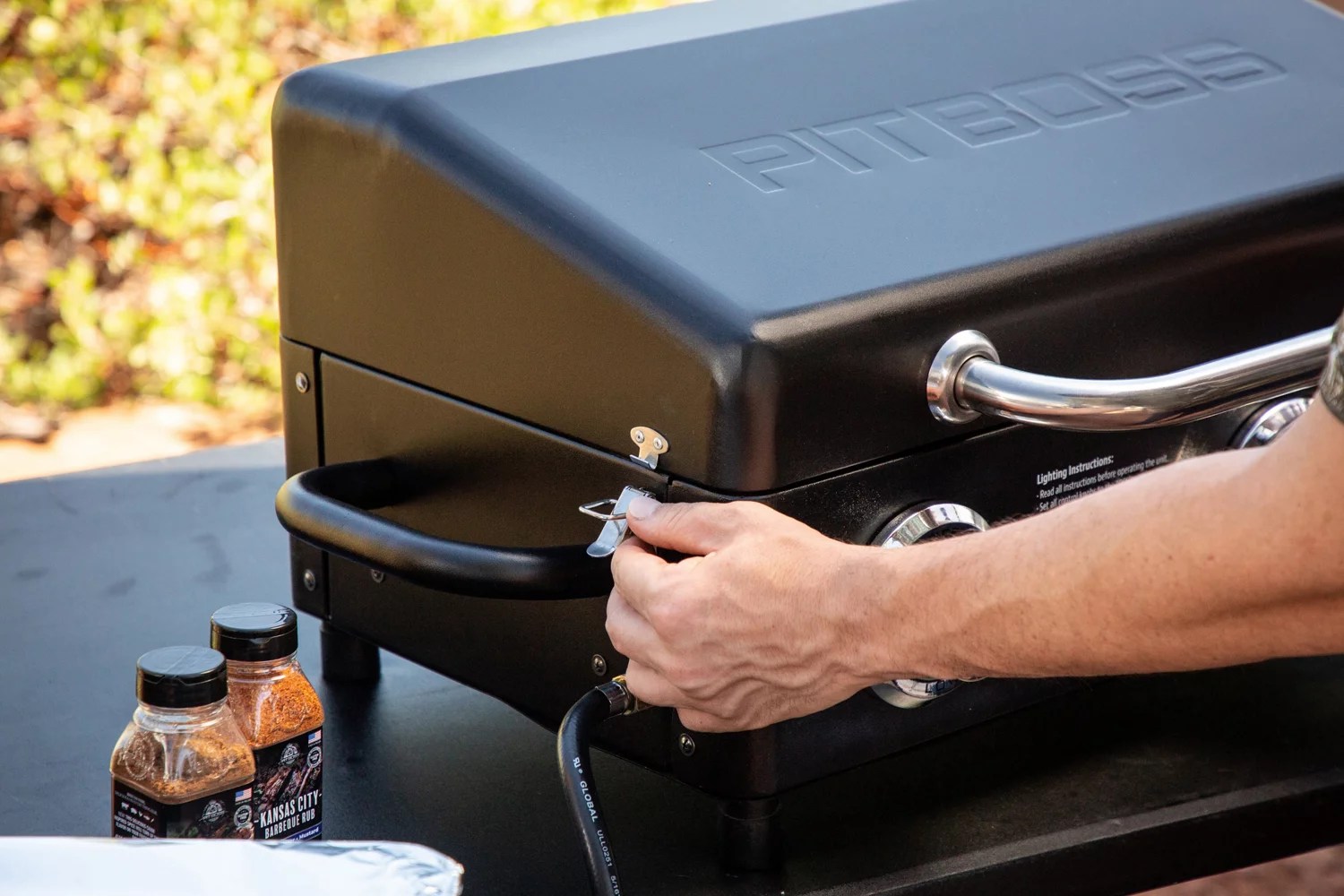 Pit Boss Sportsman Portable Tabletop 2 Burner Gas Griddle Academy