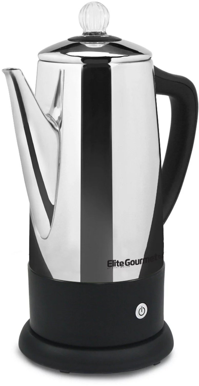 Elite Gourmet 12 Cup Stainless Steel Electric Coffee Percolator | Academy