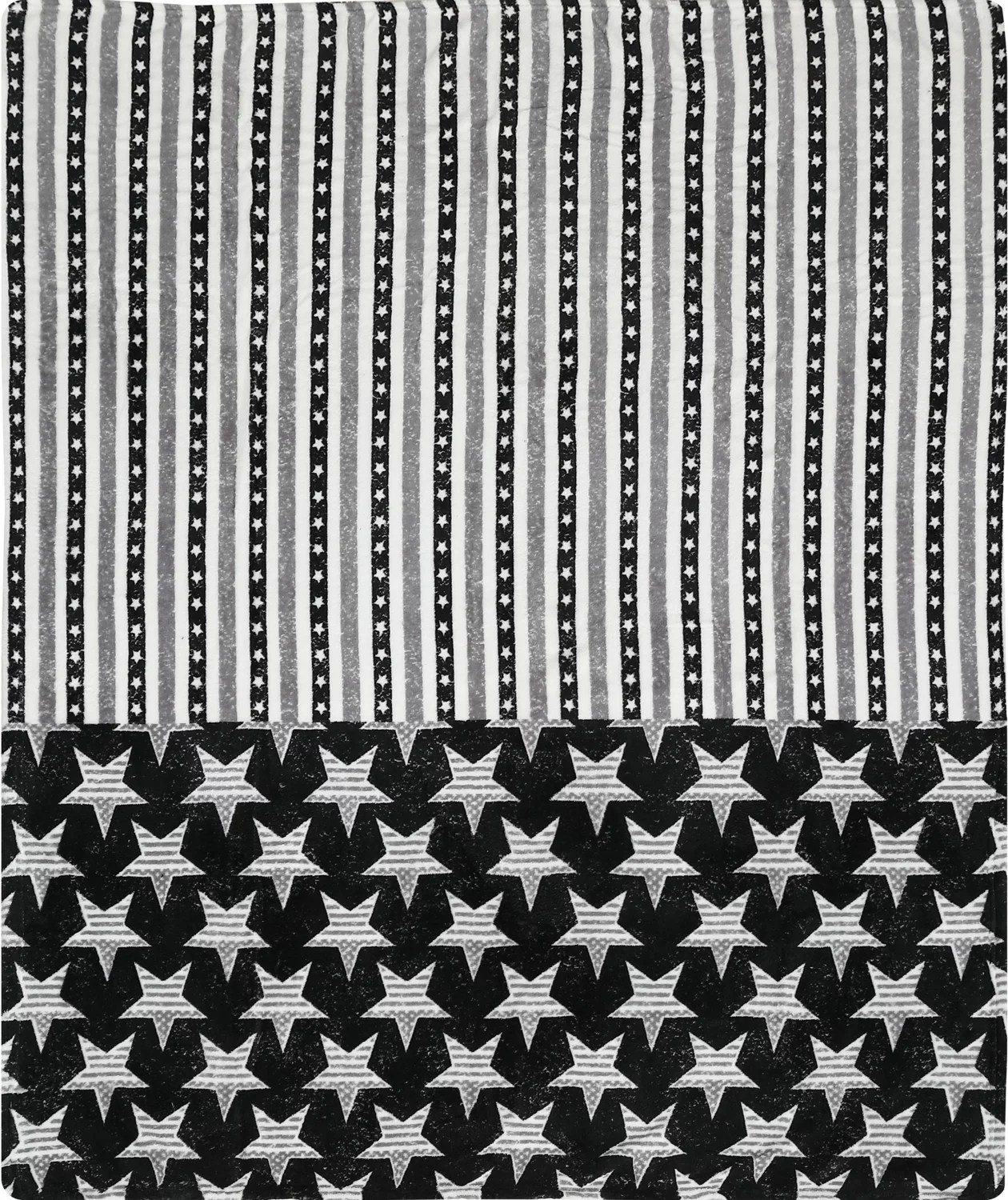 Needle & Pine 50 in x 60 in Coral Stars and Stripes Fleece Throw