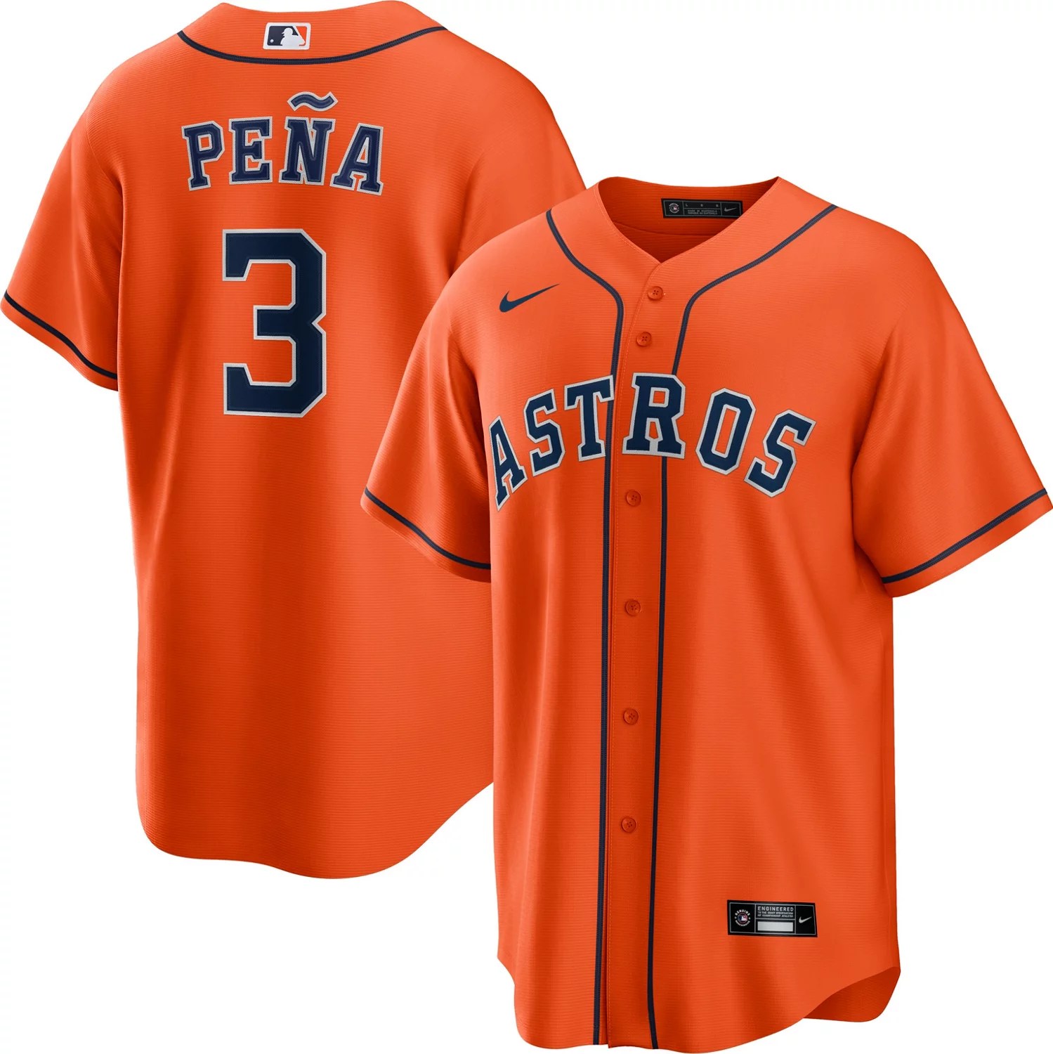 Nike Men's Houston Astros Jeremy Peña 3 Official Alt Replica Jersey