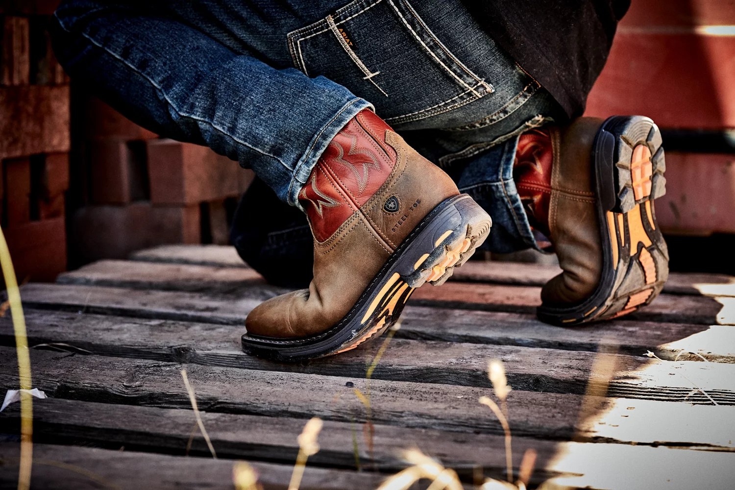 Ariat Men's WorkHog EH Steel Toe Wellington Work Boots Academy