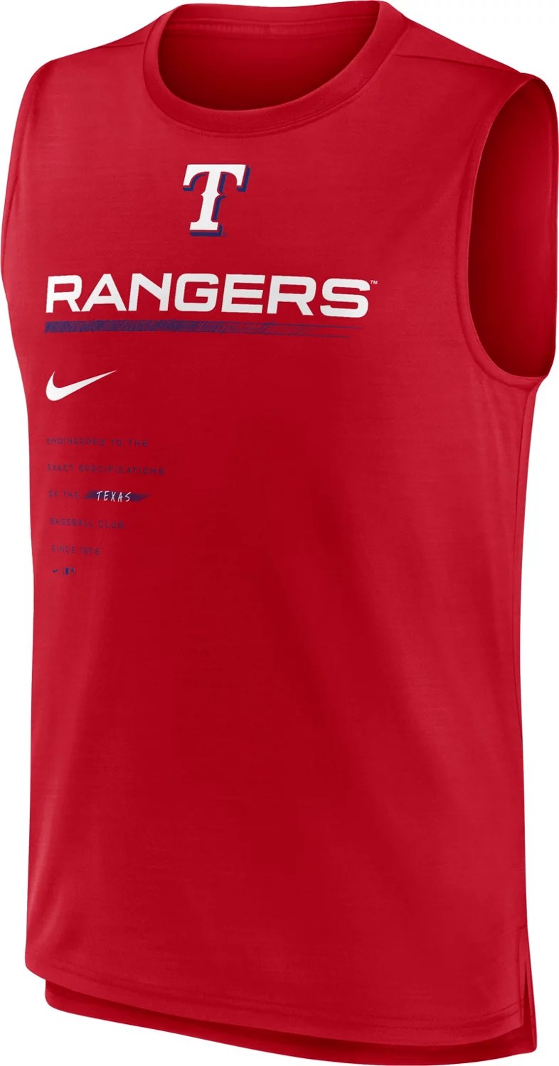 Nike Men's Texas Rangers Exceed Sleeveless Tshirt Academy