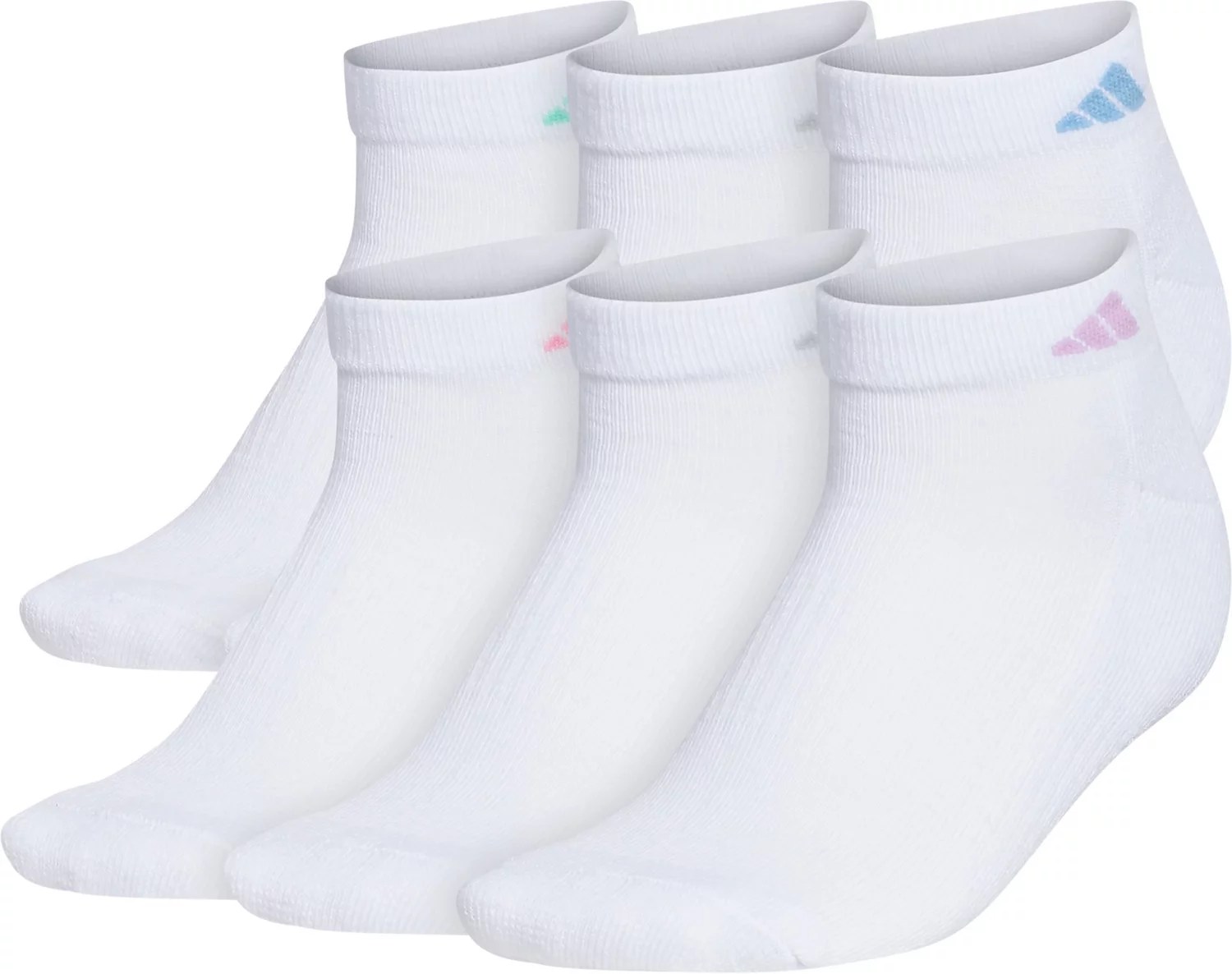 adidas Women's Athletic Cushioned LowCut Socks 6Pack Academy