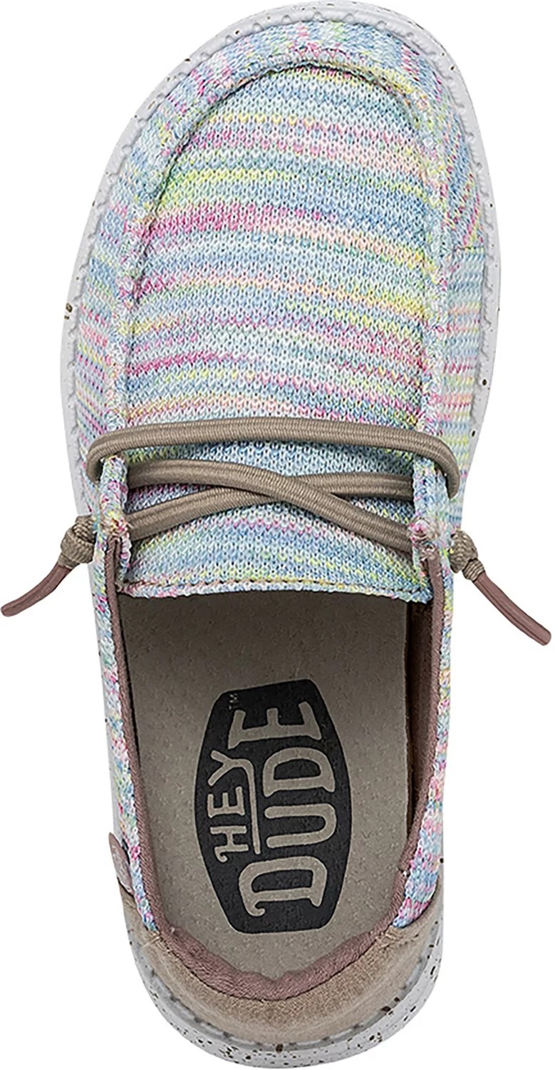 HEYDUDE Girls' Glitter Wendy Stretch SlipOn Shoes Academy