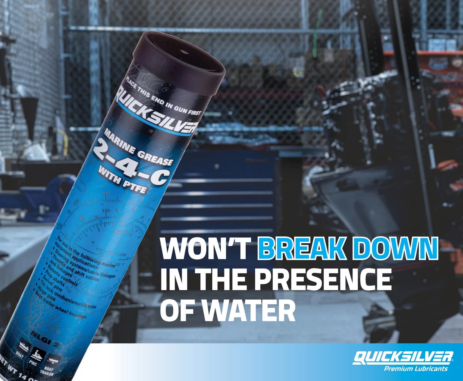 Quicksilver 24C 3 oz Marine Grease/Lubricant with PTFE 3Pack Academy