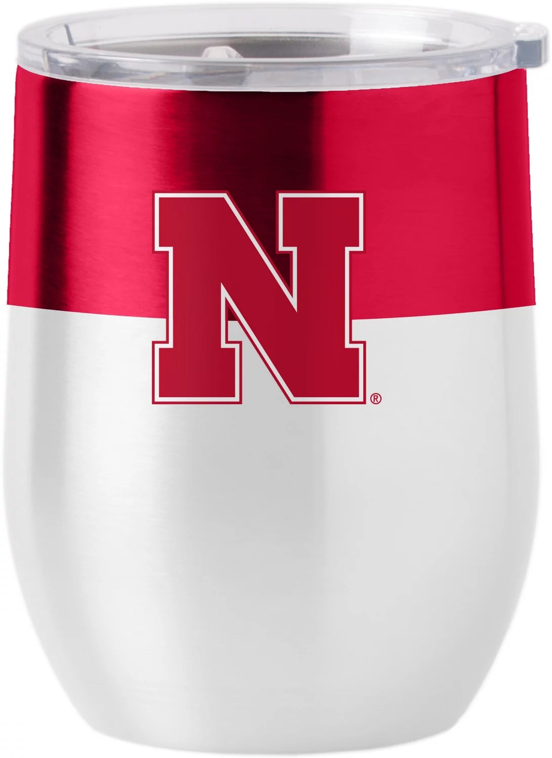 Logo Brands University of Nebraska 16 oz Colorblock Stainless Curved