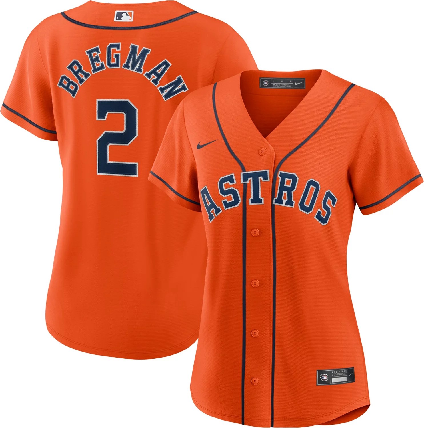 Nike Women's Houston Astros Alex Bregman 2 Official Replica Jersey