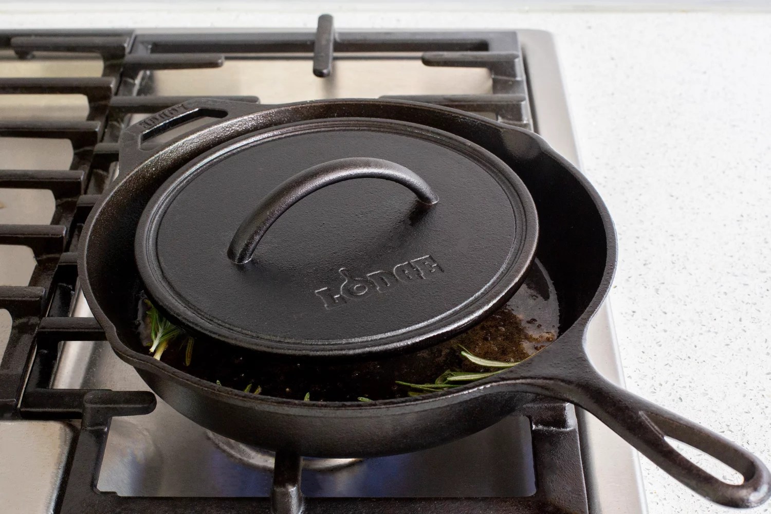 Lodge 8in Round Cast Iron Grill Press Academy