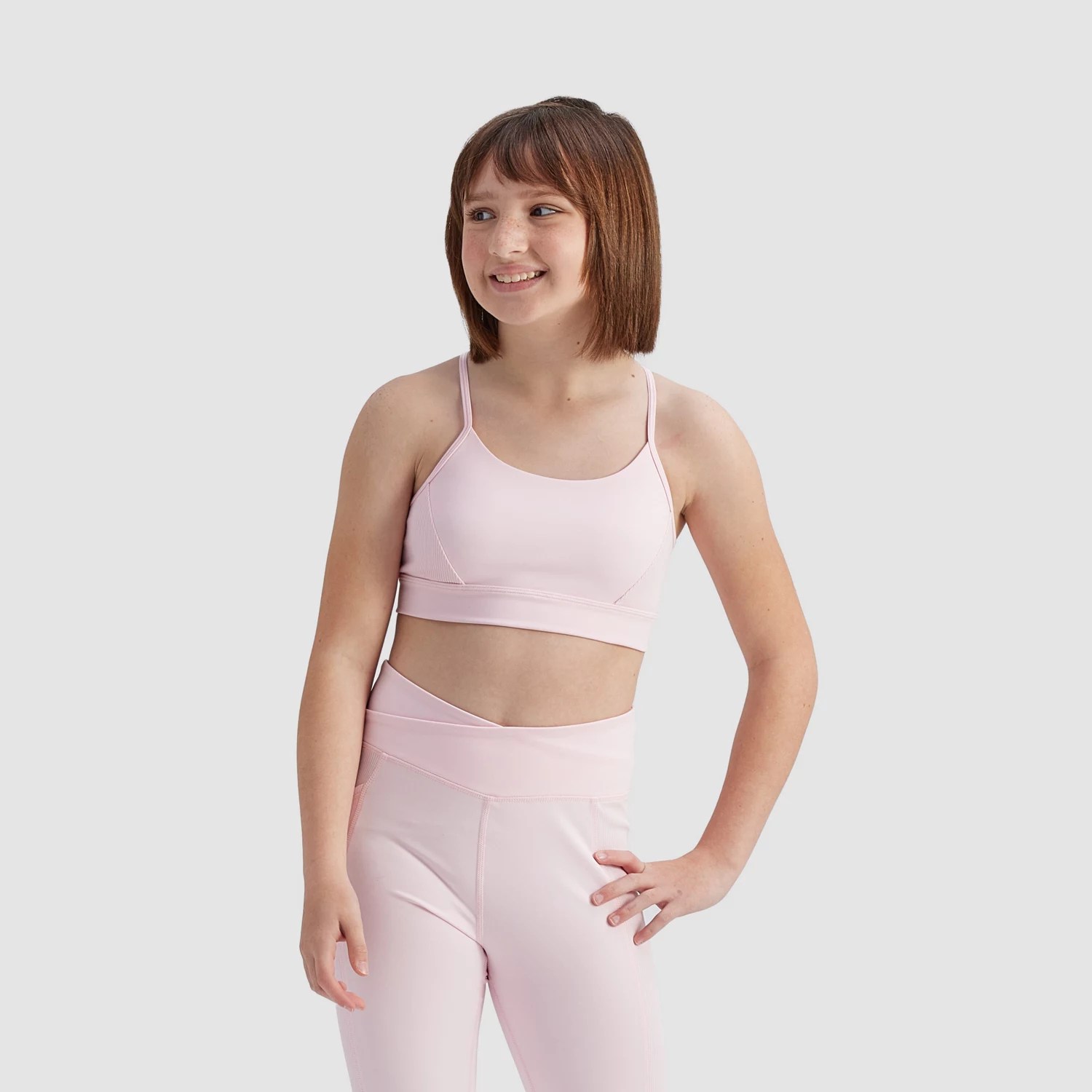 Freely Girls' Kayla Ribbed Sports Bra Academy